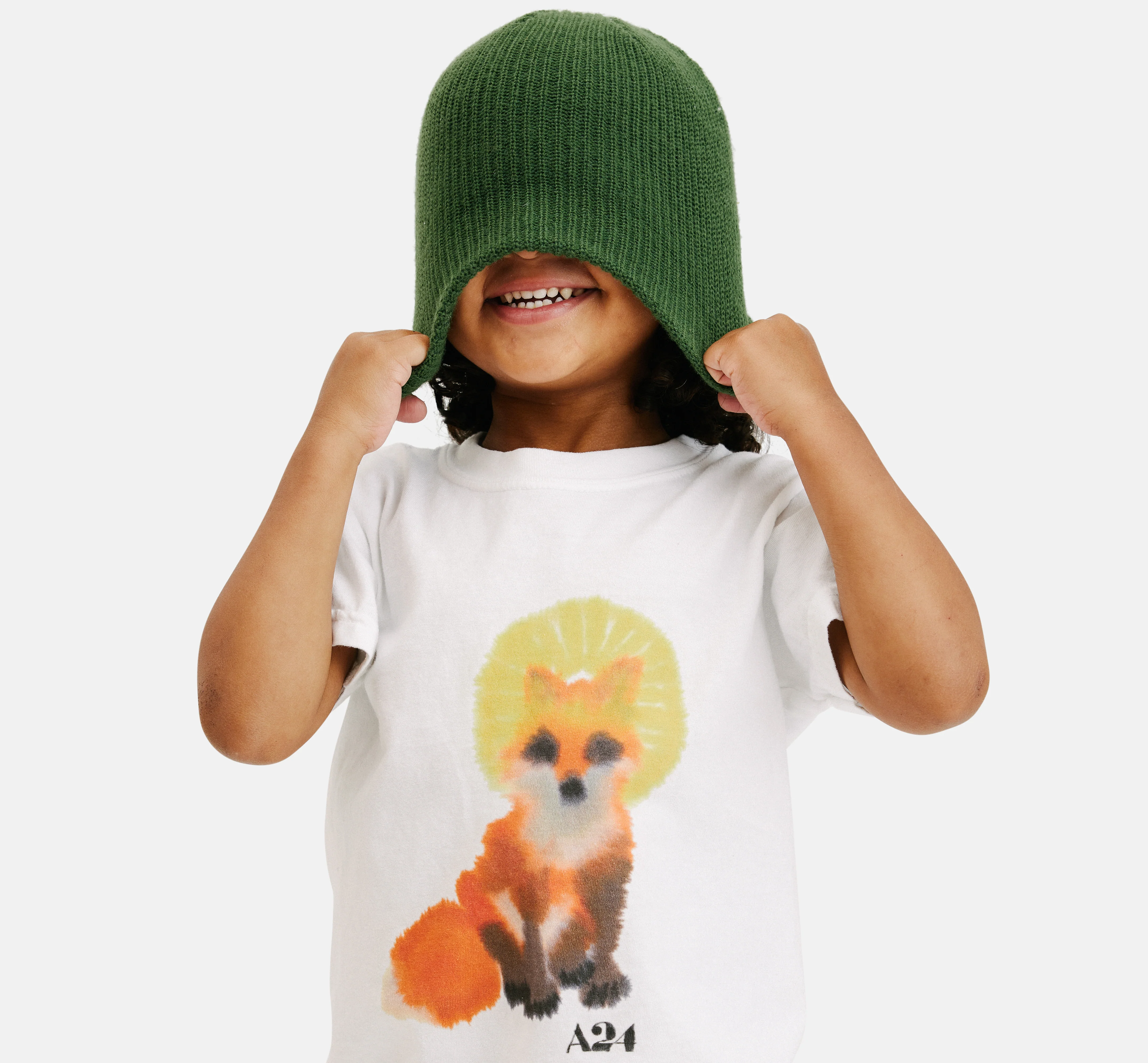 A24 x Rop van Mierlo Fox Watercolor Kids Tee - Image 3