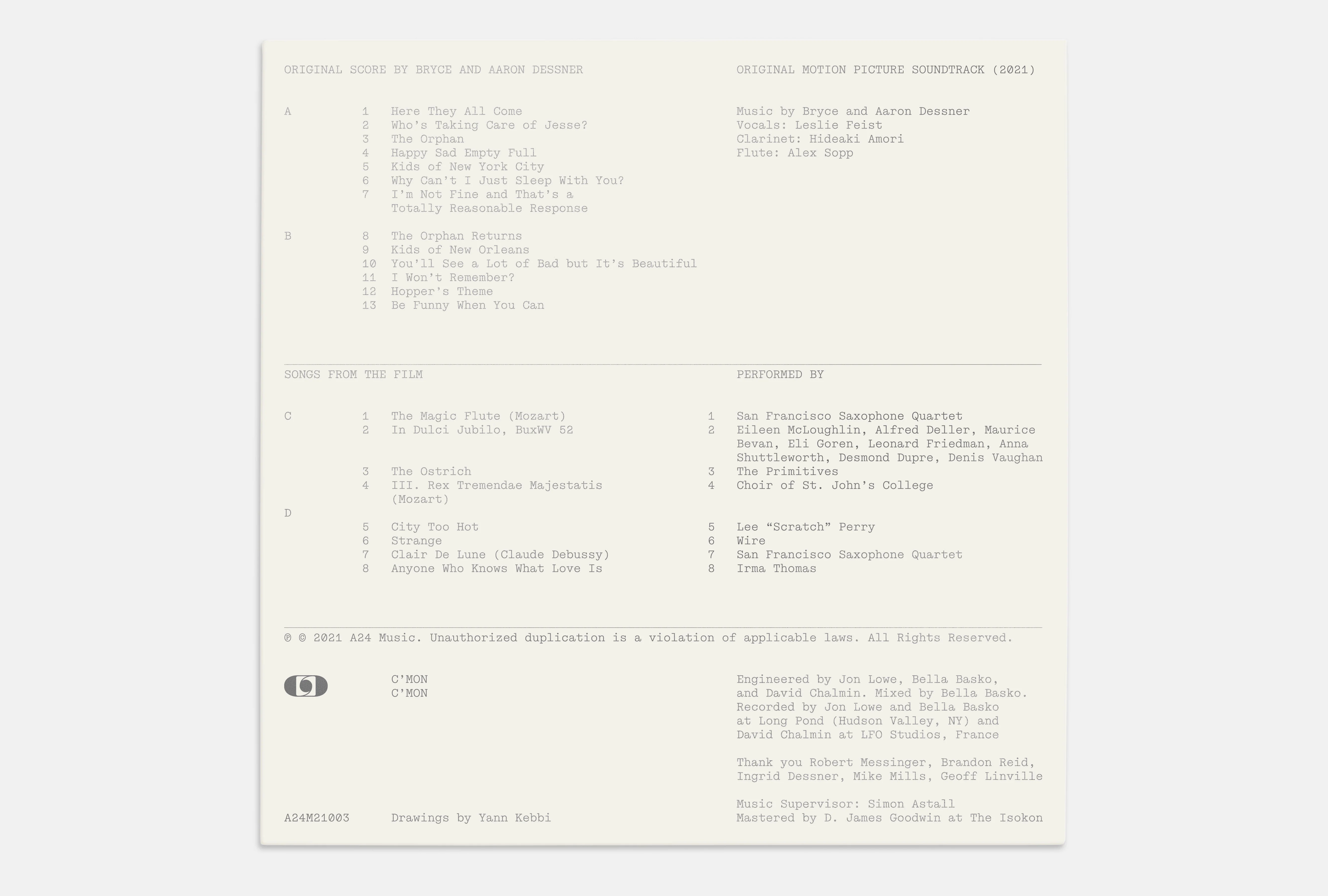 C'mon C'mon Original Motion Picture Soundtrack - Image 6