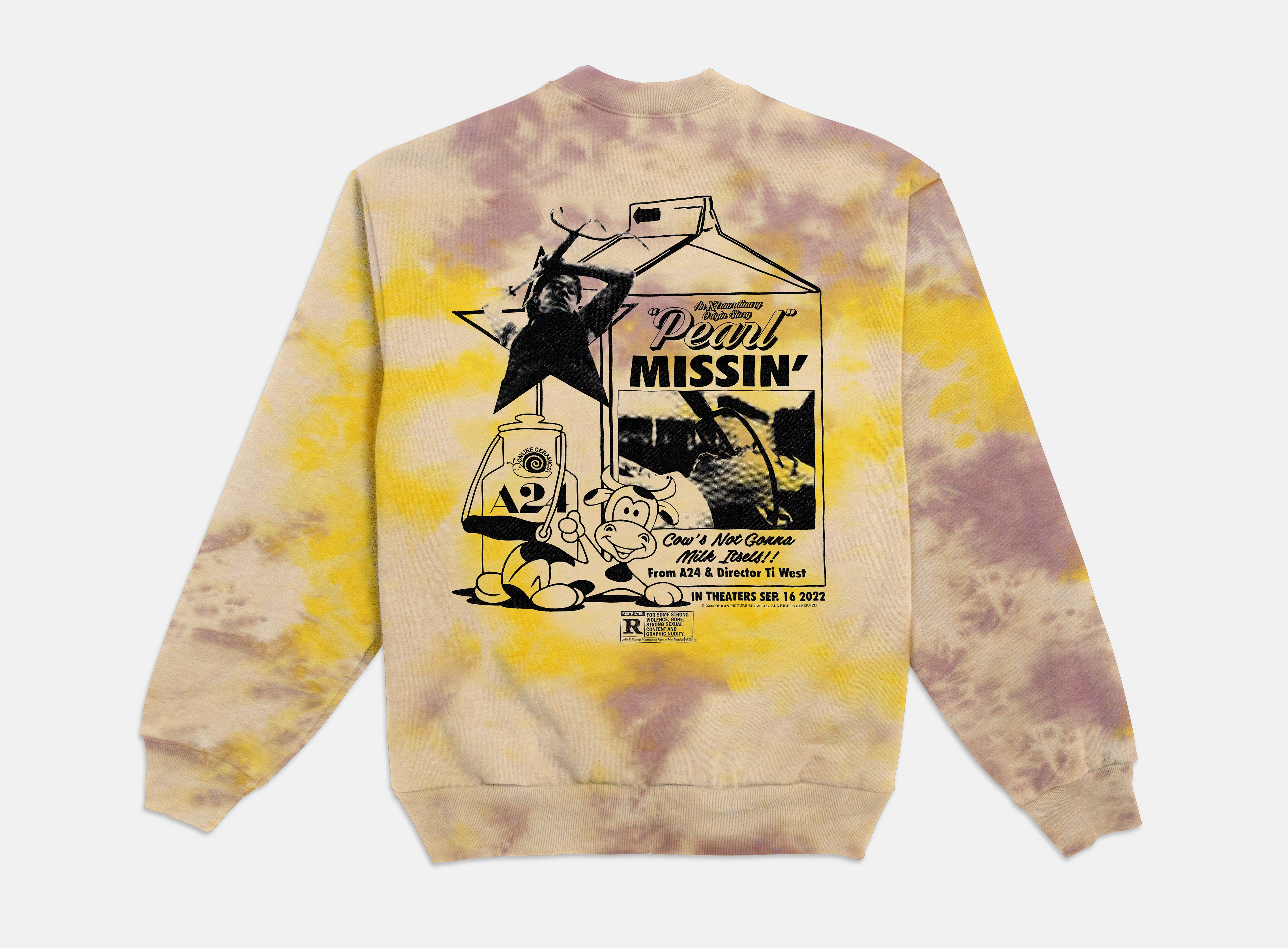 Online Ceramics x Pearl Tie-Dye Cow's Milk Crew - Image 2