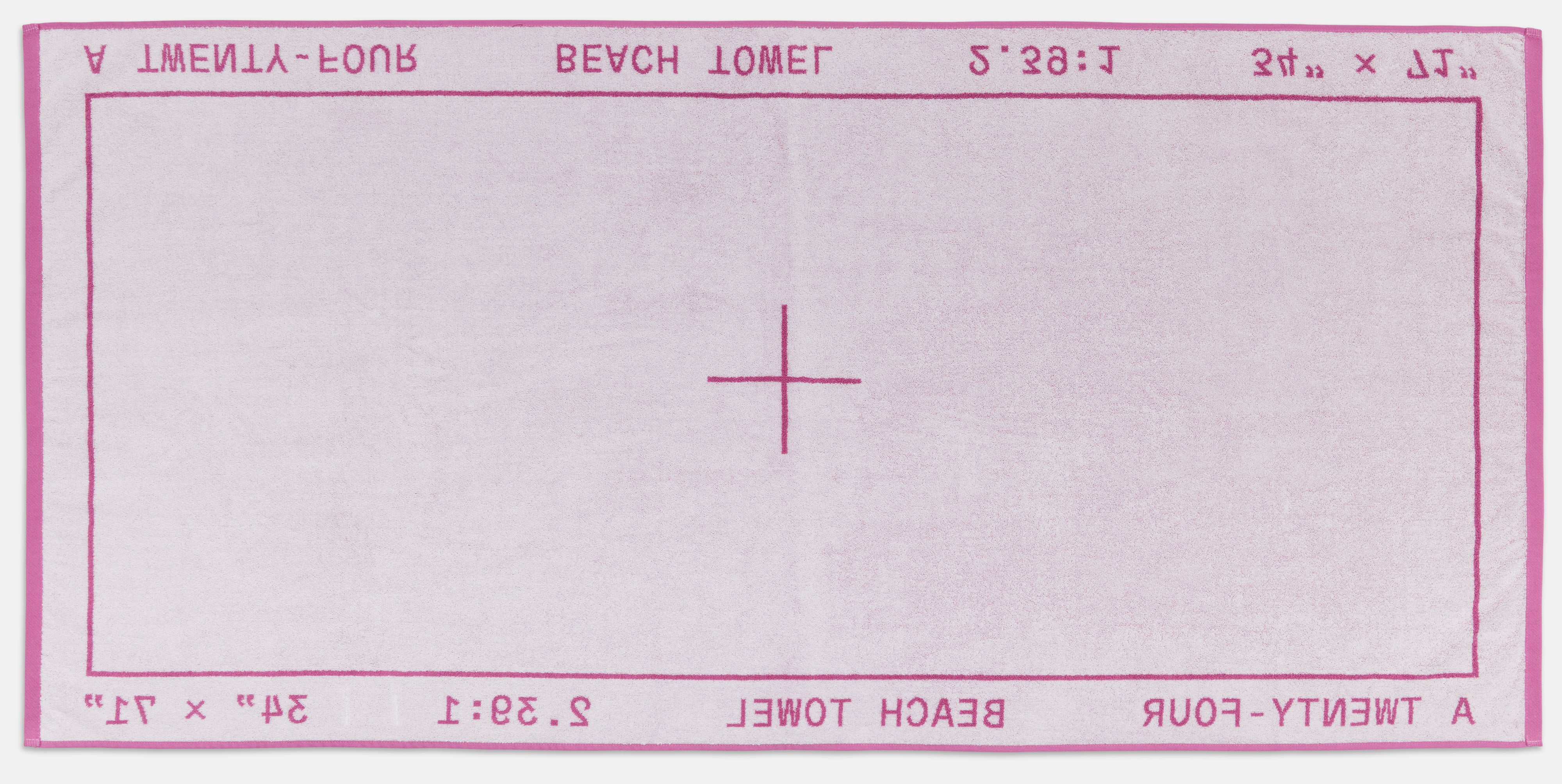 Pink Widescreen Beach Towel - Image 3
