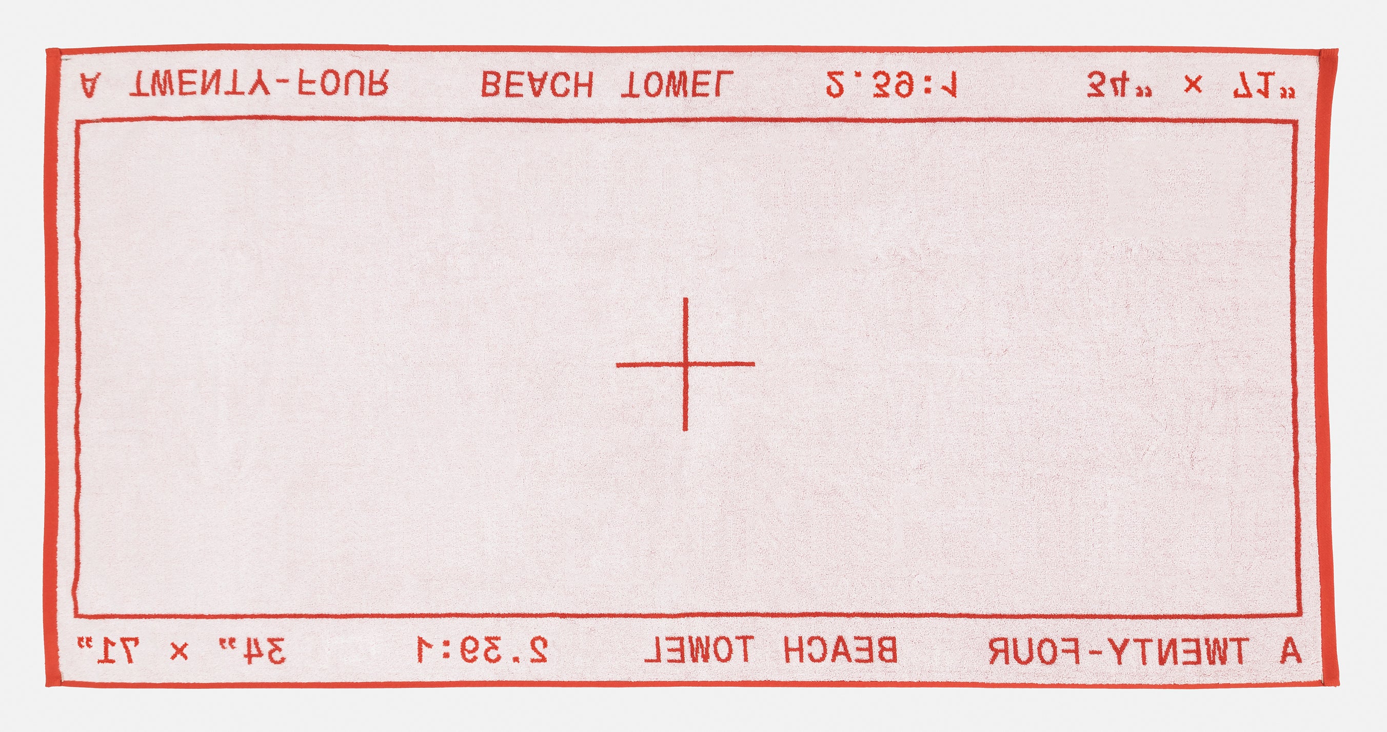Red Widescreen Beach Towel - Image 3