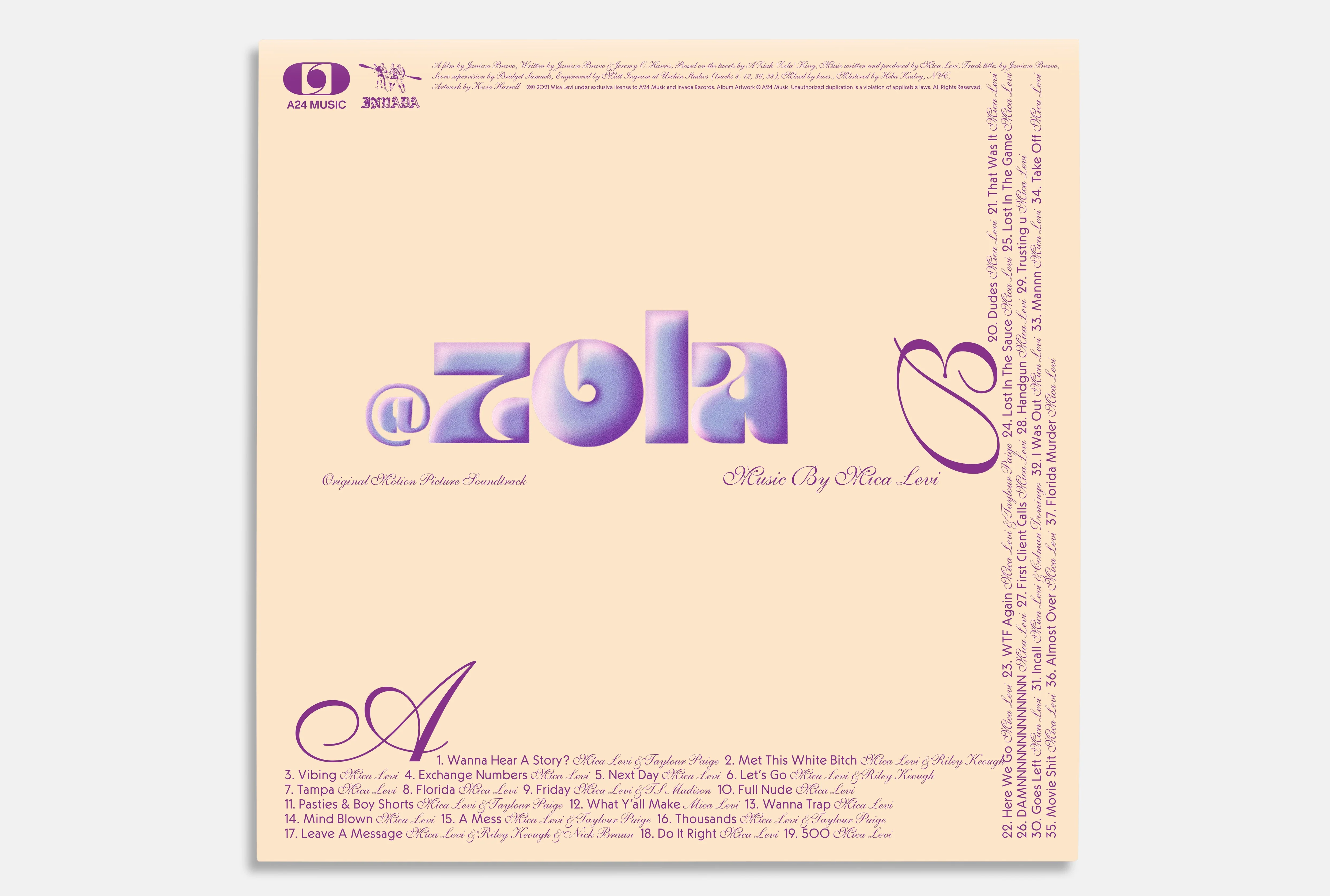Zola Original Motion Picture Soundtrack - Image 5